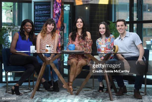 Brittany Jones-Cooper, Shannon Coffey,Katie Lee,Ali Kolbert and Lukas Thimm attends the Build Brunch at Build Studio on June 25, 2018 in New York...