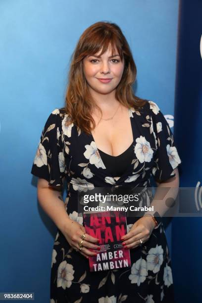 Actress Amber Tamblyn visits the SiriusXM Studios on June 25, 2018 in New York City.