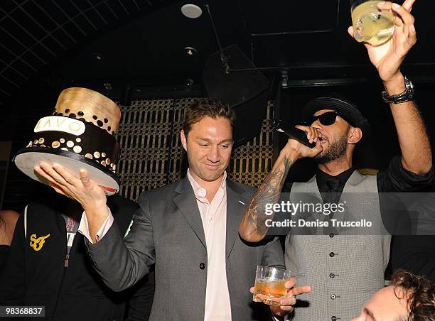 Jason Strauss and DJ Swizz Beatz celebrates Jason Strauss' birthday at Lavo on April 9, 2010 in Las Vegas, Nevada.