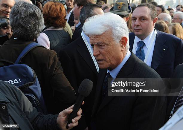 Giancarlo Caselli attends the Solemn Exposition Of The Holy Shroud on April 10, 2010 in Turin, Italy.The Holy Shroud will be displayed at the...