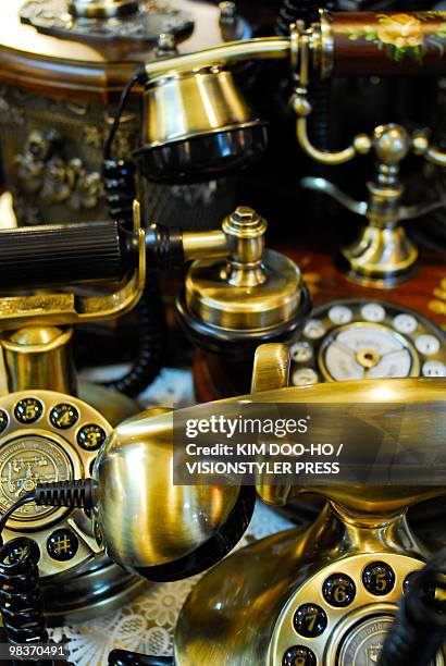 antique telephones - namdaemun gate stock pictures, royalty-free photos & images