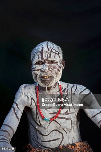 karo triba man - lower omo valley stock pictures, royalty-free photos & images