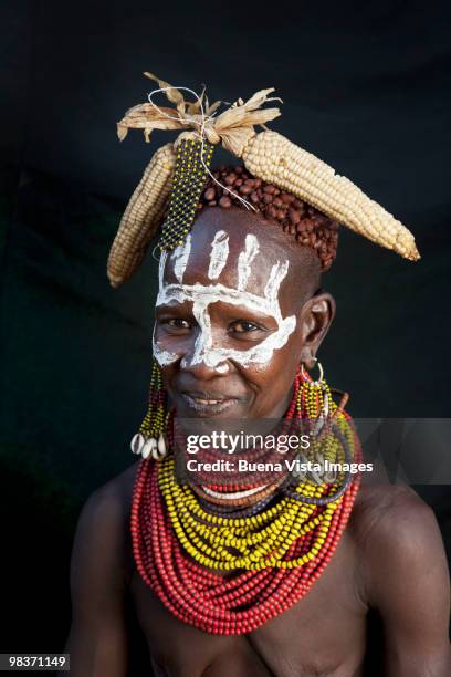 karo tribe woman - karokultur bildbanksfoton och bilder