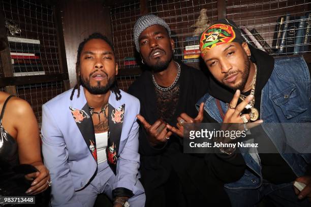 Miguel, Luke James, and Ro James attend the 8th Annual Mark Pitts Post BET Awards Soiree at Poppy on June 24, 2018 in Los Angeles, California.