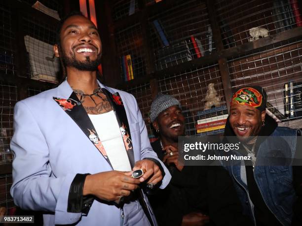 Miguel, Luke James, and Ro James attend the 8th Annual Mark Pitts Post BET Awards Soiree at Poppy on June 24, 2018 in Los Angeles, California.