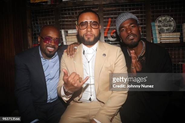 Jermaine Dupri, Director X, and Luke James attend the 8th Annual Mark Pitts Post BET Awards Soiree at Poppy on June 24, 2018 in Los Angeles,...