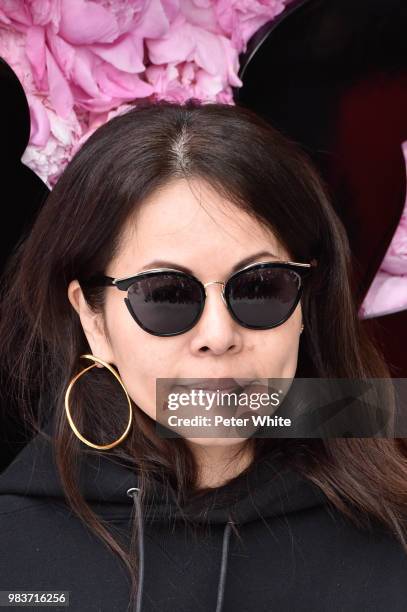 Guest attends the Dior Homme Menswear Spring/Summer 2019 show as part of Paris Fashion Week on June 23, 2018 in Paris, France.