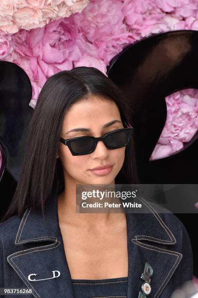 Guest attends the Dior Homme Menswear Spring/Summer 2019 show as part of Paris Fashion Week on June 23, 2018 in Paris, France.