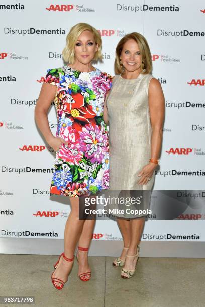 Jane Krakowski and Katie Couric attend a brain health event hosted by AARP featuring Katie Couric, Jane Krakowski and AARP CEO Jo Ann Jenkins to...