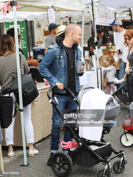 Aaron Paul is seen on June 24, 2018 in Los Angeles, California.