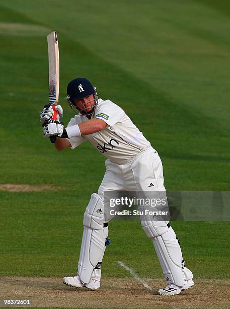 Warwickshire batsman Ian Bell in action during the 2nd day of the Division One LV County Championship match between Warwickshire and Yorkshire at...