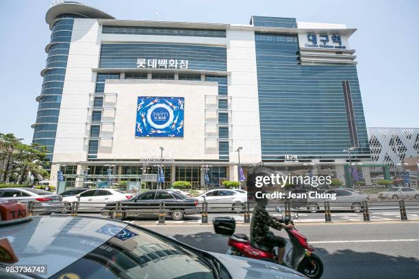 Man rides a motorbike in front of Daegu Station on June 24, 2018 in DAEGU, South Korea. Over 66,000 South Koreans have been separated from their...