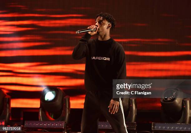 Savage performs at Shoreline Amphitheatre on June 24, 2018 in Mountain View, California.