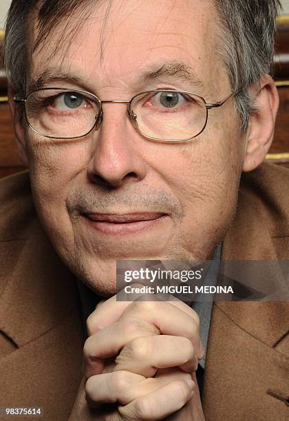 French special advisor at the Fondation pour la Recherche Strategique Francois Heisbourg poses on April 10, 2010 during the Cite de la Reussite in...