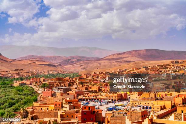 rural town in morocco - high atlas morocco stock pictures, royalty-free photos & images