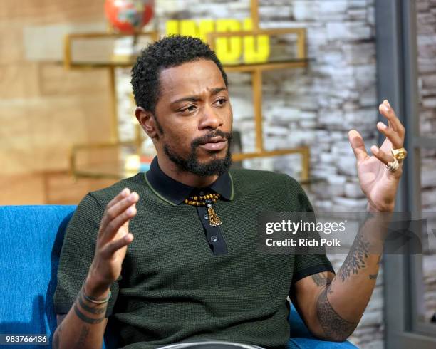 Actor Lakeith Stanfield from the cast of "Sorry To Bother You" visits The IMDb Show on May 30, 2018 in Studio City, California. The episode airs July...
