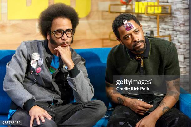 Director Boots Riley and actor Lakeith Stanfield from the cast of "Sorry To Bother You" visit The IMDb Show on May 30, 2018 in Studio City,...