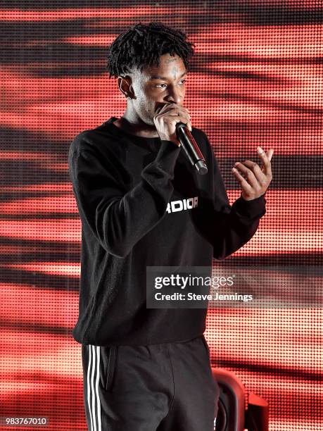 Savage performs at Shoreline Amphitheatre on June 24, 2018 in Mountain View, California.