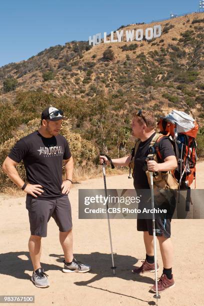 Chris Pratt performs in a sketch with James Corden during "The Late Late Show with James Corden," on the CBS Television Network.