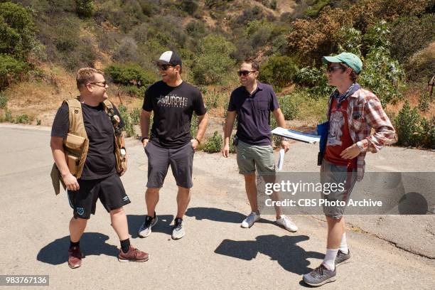 Chris Pratt performs in a sketch with James Corden during "The Late Late Show with James Corden," on the CBS Television Network.