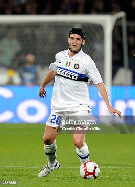 Cristian Chivu of FC Internazionale Milano during the Serie A match between ACF Fiorentina and FC Internazionale Milano at Stadio Artemio Franchi on...