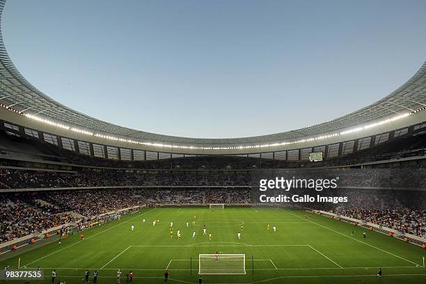 General view of the Cape Town Stadium during the U20 International Friendly match between South Africa and Nigeria at Cape Town Stadium on April 10,...