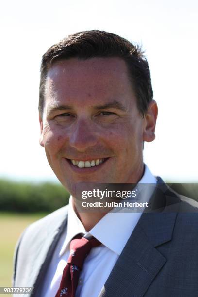 Phil Waterton of Saunton Golf Club after winning The Lombard Trophy South West Qualifier at Royal North Devon Golf Club on June 25, 2018 in Bideford,...