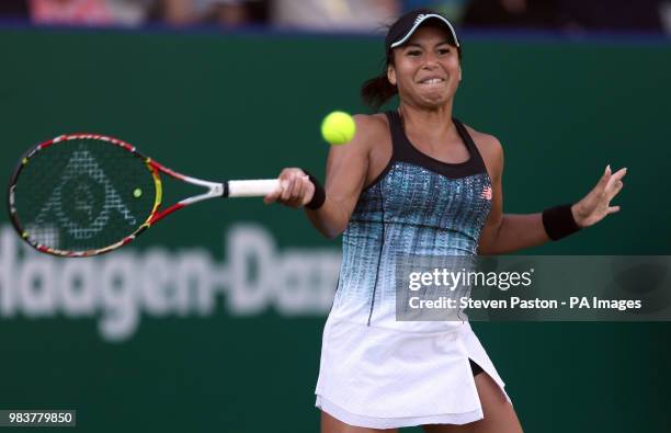 Great Britain's Heather Watson during day two of the Nature Valley International at Devonshire Park, Eastbourne.