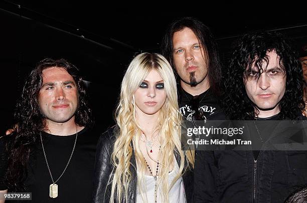 Taylor Momsen and her band Pretty Reckless attend the VANS Warped Tour 2010 press conference and kick-off party held at the Key Club on April 9, 2010...