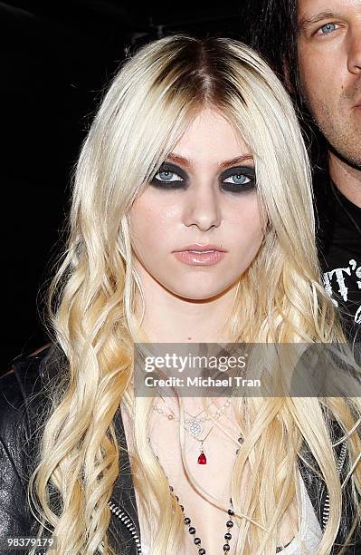 Taylor Momsen of Pretty Reckless attends the VANS Warped Tour 2010 press conference and kick-off party held at the Key Club on April 9, 2010 in West...