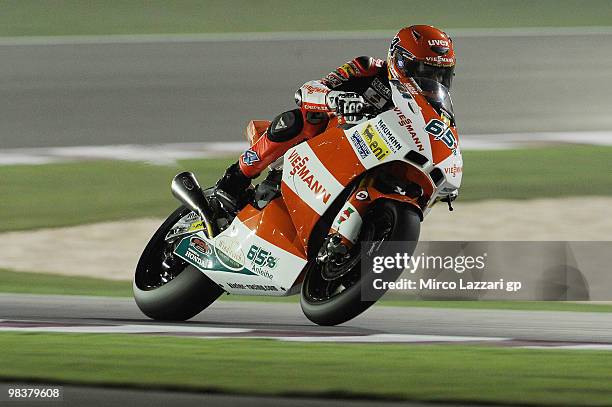 Stefan Bradl of Germany and Viessmann Kiefer Racing heads down a straight during the second day of testing ahead of the Qatar Grand Prix at Losail...