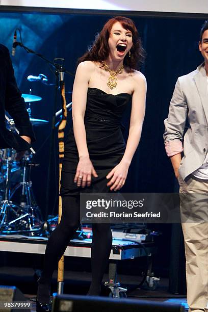 Actress Bryce Dallas Howard attends the 'Twilight: 'New Moon' fan-event at Hangar 2 of the Tempelhof Airport on April 10, 2010 in Berlin, Germany.