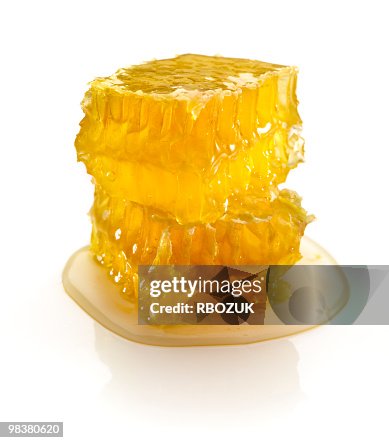 Honeycomb stack on white Honeycomb stack on white