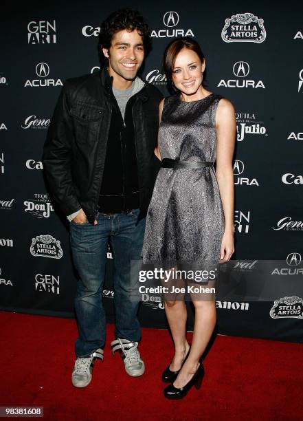 Actors Adrian Grenier and Alexis Bledel attends the Gen Art Film Festival screening of "Teenage Paparazzo" at the School of Visual Arts Theater on...