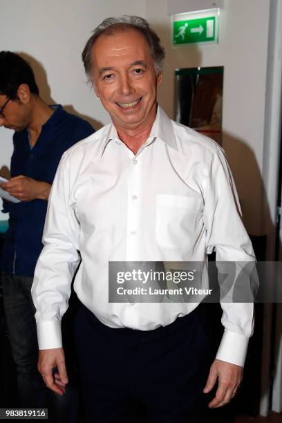 Humorist Philippe Chevalier attends "La Bataille du Rire" TV Show at Theatre de la Tour Eiffel on June 25, 2018 in Paris, France.