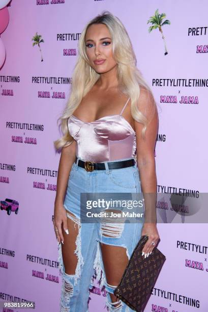 Amber Turner attends the PrettyLittleThing x Maya Jama Launch Party at MNKY HSE on June 25, 2018 in London, England.