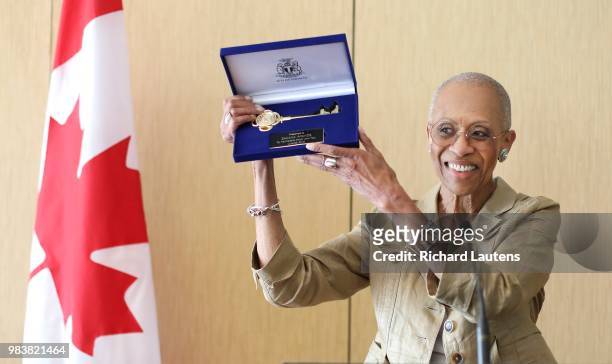 June 23: In a small ceremony at Harbourfront, Zanana Akande received the Key to the City by Toronto Mayor John Tory for dedicating her life's work to...