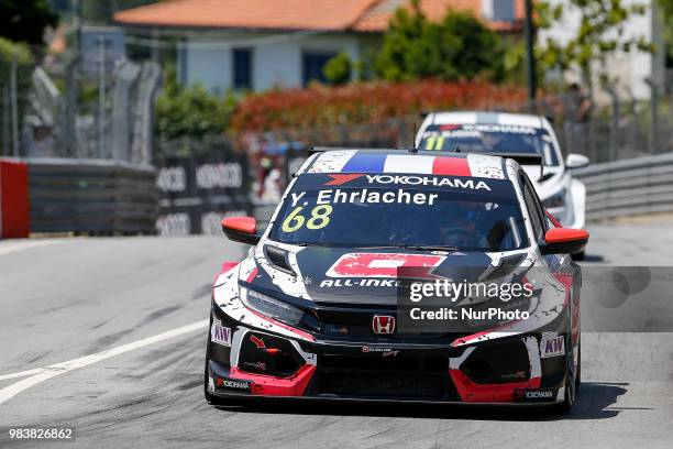 Yann Ehrlacher from France in Honda Civic Type R TCR of ALL-INKL.COM Munnich Motorsport during the Race 1 of FIA WTCR 2018 World Touring Car Cup Race...