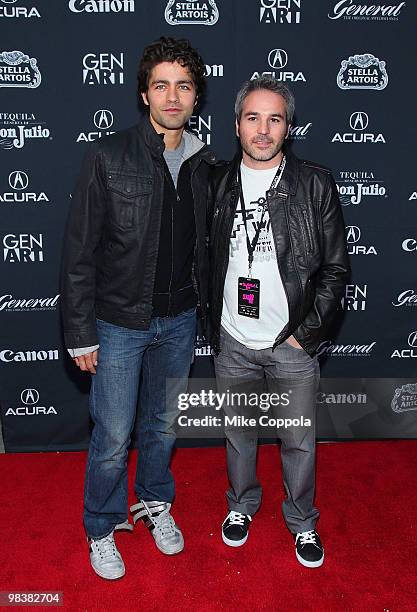 Jeff Abramson, and actor Adrian Grenier attend the Gen Art Film Festival screening of "Teenage Paparazzo" at the School of Visual Arts Theater on...