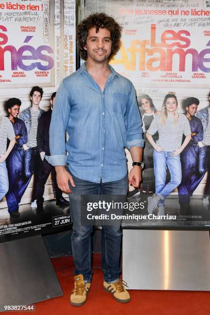 Bruno Sanches attends the " Les Affames" Paris Premiere at UGC Cine Cite des Halles on June 25, 2018 in Paris,