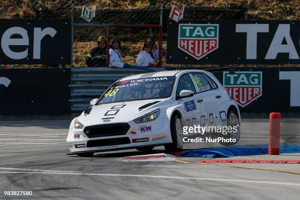 Yvan Muller from France in Hyundai i30 N TCR of MRacing - YMR during the qualifying of FIA WTCR 2018 World Touring Car Cup Race of Portugal, Vila...