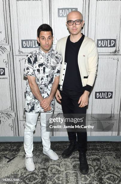 Chad King and Ian Axel of A Great Big World visit Build series at Build Studio on June 25, 2018 in New York City.