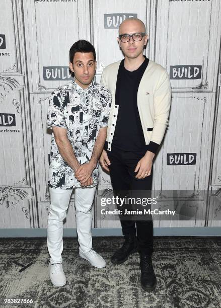 Chad King and Ian Axel of A Great Big World visit Build series at Build Studio on June 25, 2018 in New York City.