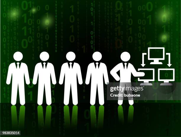 business and computer technology on binary code black background - swapping clothes stock illustrations
