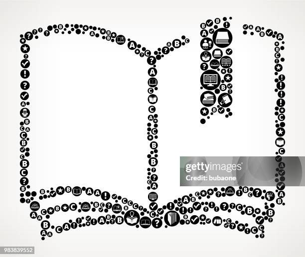 book books and reading icon pattern background - naval oranges stock illustrations