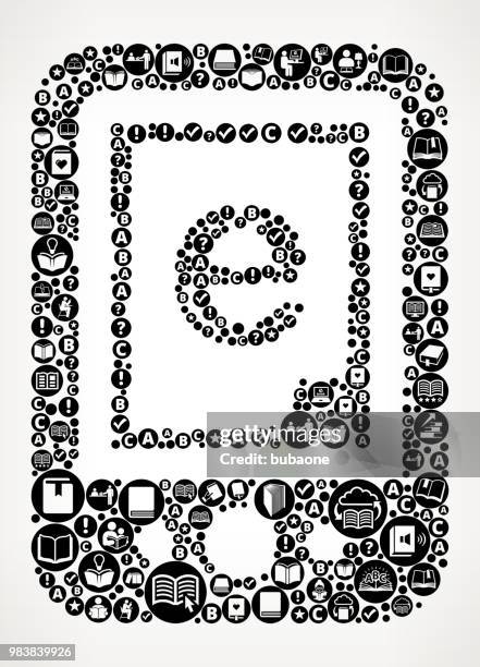 online book books and reading icon pattern background - naval oranges stock illustrations