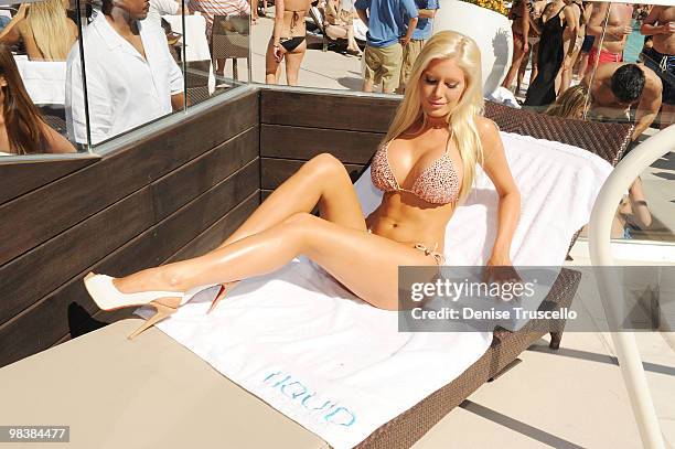 Heidi Montag attends Liquid Pool at Aria at CityCenter on April 10, 2010 in Las Vegas, Nevada.