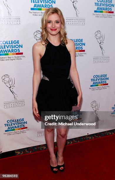 Actress Gillian Jacobs arrives at the 31st Annual College Television Awards hosted by the Academy of Television Arts and Sciences held at the...