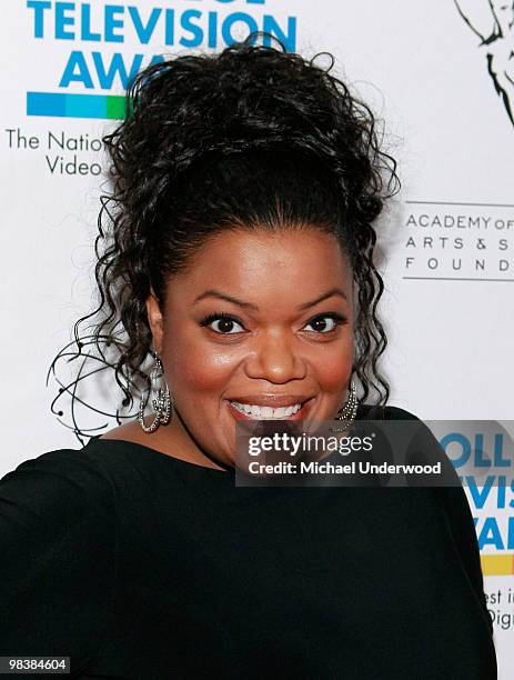 Actress Yvette Nicole Brown arrives at the 31st Annual College Television Awards hosted by the Academy of Television Arts and Sciences held at the...