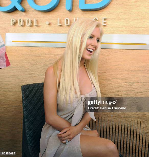 Heidi Montag attends Liquid Pool at Aria at CityCenter on April 10, 2010 in Las Vegas, Nevada.